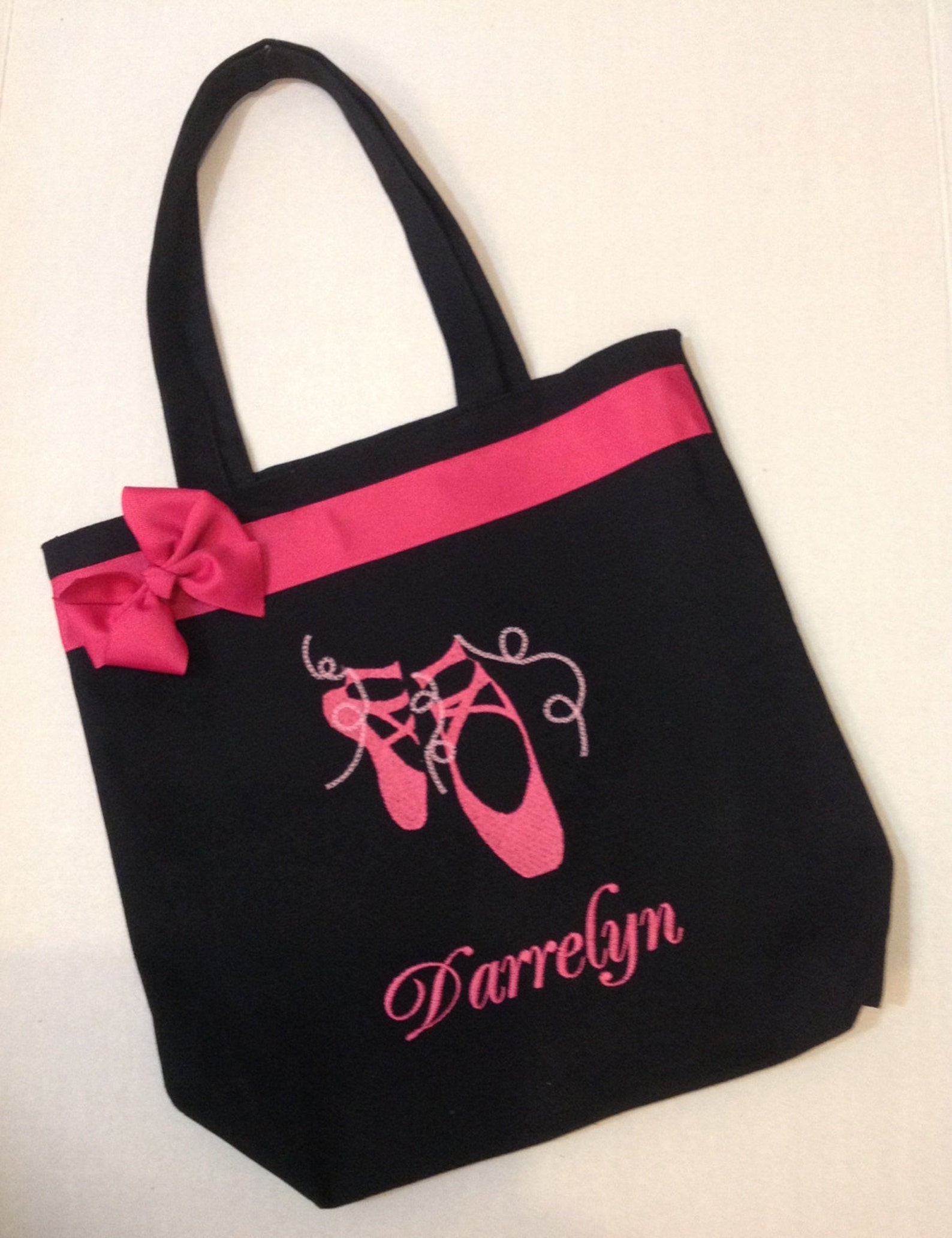 personalized tote bag, personalized tote, dance tote bag, ballerina tote, ballet gift, personalized ballet, personalized slipper