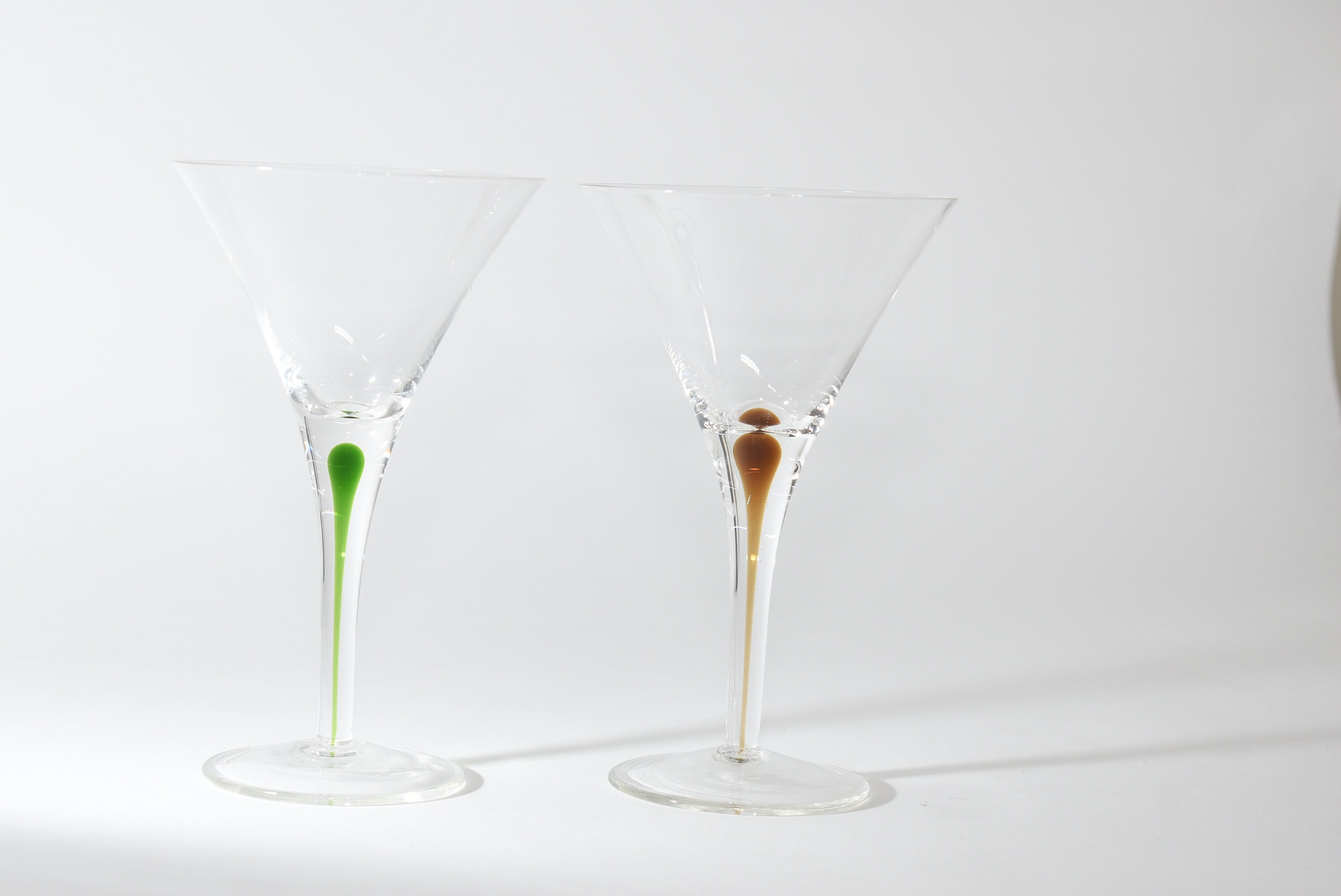 martini glasses coloured