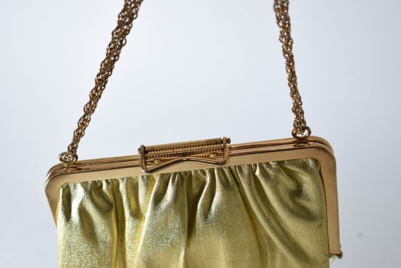 Vintage Gold lamé  Evening Purse, Vintage Handbag… - image 5