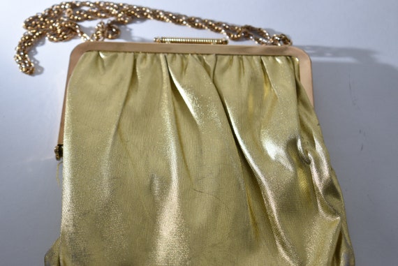 Vintage Gold lamé  Evening Purse, Vintage Handbag… - image 9