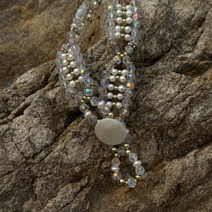 Glamorous Pearl + Crystal Choker