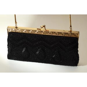 Vintage Black Beaded Bag