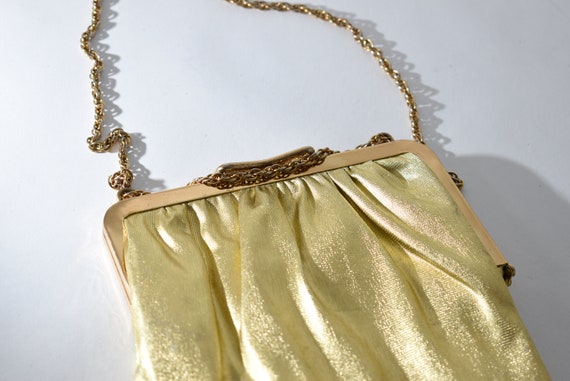 Vintage Gold lamé  Evening Purse, Vintage Handbag… - image 2