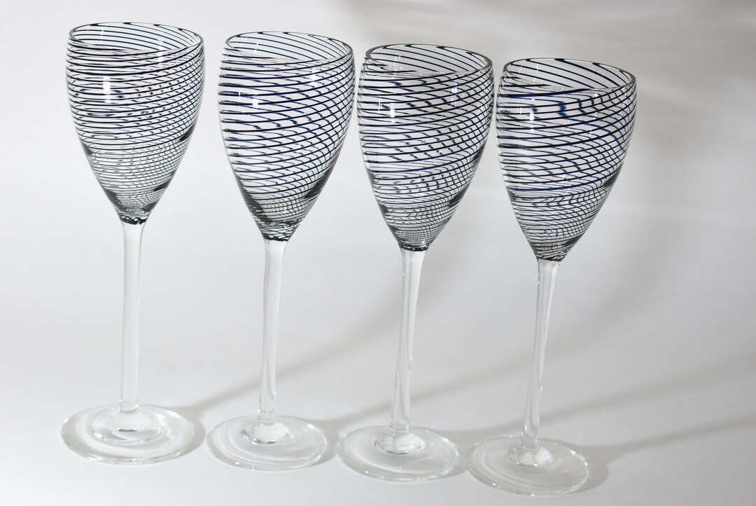 Black Cocktail Glasses Toasting Stemware Barware Wine Etsy