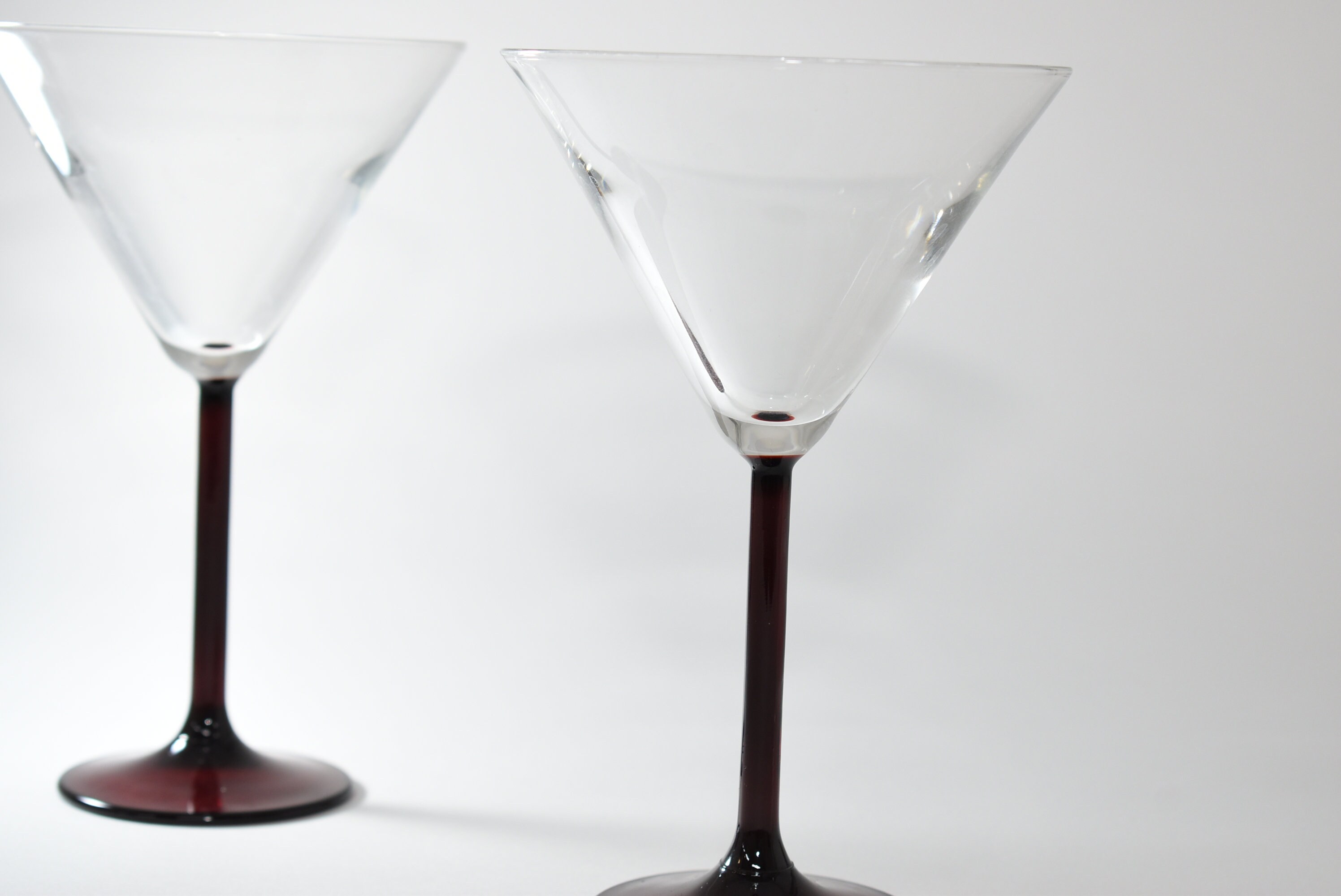 Suburb Red Stem Martini Glasses