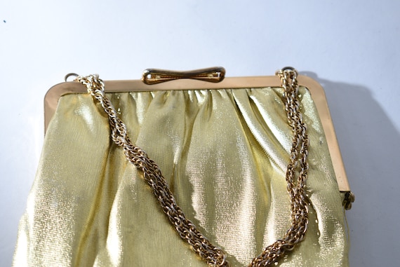 Vintage Gold lamé  Evening Purse, Vintage Handbag… - image 10