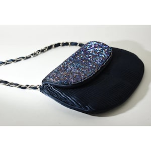 Blue Seed Bead Evening Bag