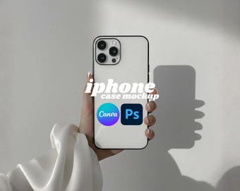 Canva Phone Case Mockup | iPhone Case Mockup | Tough Case Mockup | Phone Case Template | Printify Case Mockup