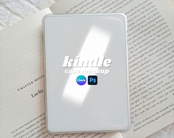 Editable Kindle case mockup PSD Canva download