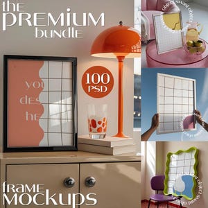 100 PSD Frame Mockup Bundle: Wall Art Display, 100 Frame Mockup Bundle (Digital Download)