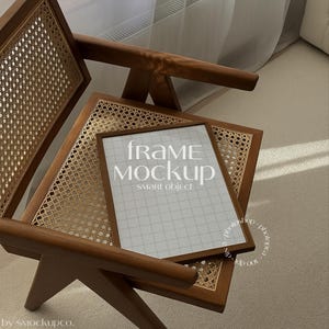 Frame Mockup Lying Flat | Smart Object PSD | Digital Download | Picture Frame | Wall Art Poster Display | A4 A3 A2 A1 | Simple Decor