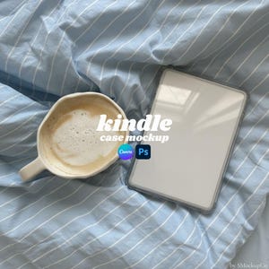 Maqueta de funda para Kindle de Canva / Maqueta editable / Maqueta de pegatina / Inserto de funda para Kindle / Descarga digital / Maqueta de calcomanía