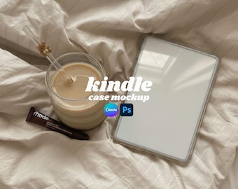 Realistic Kindle Case Mockup | Branding Mockup | Kindle Insert | Seamless Pattern | Digital Mockup