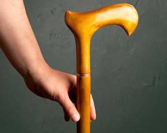 Wooden Handmade Cane Walking Stick Cane for Men Elegant Cane Ergonomic Cane for Women Lightweight Cane for Grandfather 35 36 37 inch Cane