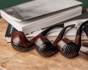 Classic Smoking Tobacco Pipes, Handcrafted Straight Wooden Tobacco Pipes, Smoking Pipes, Perfect Gift for Men Smokers, Groomsmen Gifts