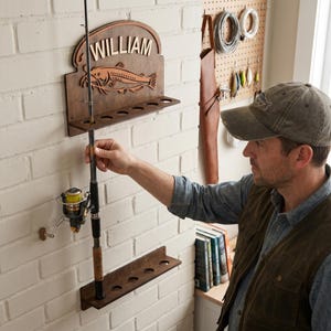 Wooden Fishing Pole - Etsy