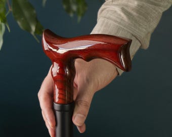 Gehstock aus Holz für Männer oder Frauen, klassischer Gehstock, ergonomische Gehstock für Senioren, Gehstockstütze, bequemer Gehstock