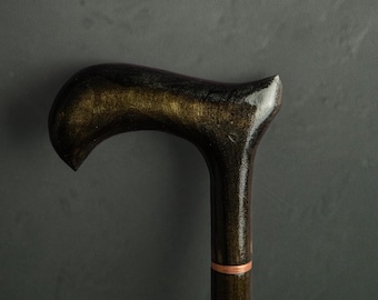 Rustic Cane for Men, Wooden Saddle Cane, Derby Cane, Classic Cane, Walking Stick Minimalistic, Handcrafted Cane, Simple Cane, Retro Cane