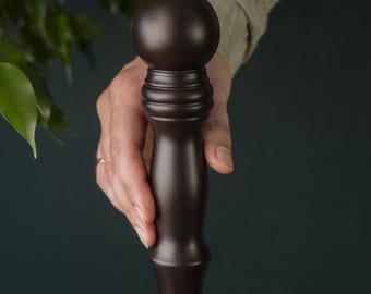 Klassischer Gentleman Gehstock, Gehstock aus Holz, Handgefertigter Gehstock mit Ergonomischen Knopfgriff, Stützgehstock, Gehhilfe
