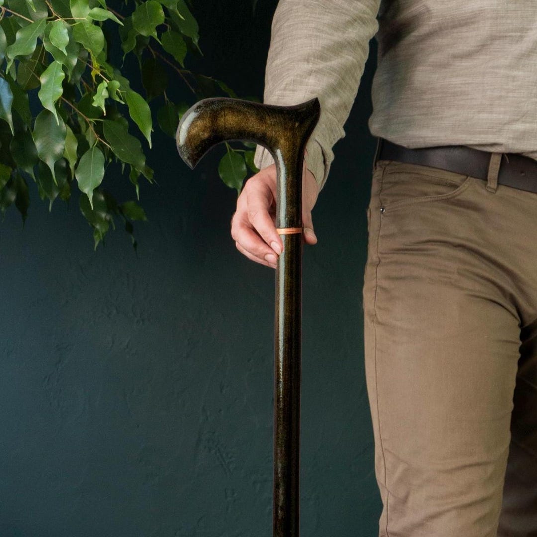 Rustic Style Walking Canes for Men or Women, Wooden Saddle Canes ...