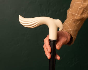 Bengala com cabo de madeira, bengala elegante preta para homens e mulheres, bengala personalizada de 76 a 104 cm, presente exclusivo para mãe e pai.