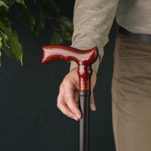 Classic Walking Cane for Men, Derby Wooden Walking Stick, Support Cane for Tall Men, Retro Cane, Sturdy Cane, Cane for Seniors, Elegant Cane