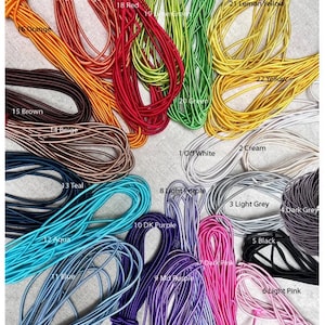 Elastico satinato You Pick Premium da 1,8 mm - Oltre 20 colori - Rilegatura, Mascherine, Accessori per capelli e bigiotteria fai da te, Cancelleria