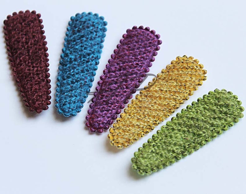 20 Pcs..55mm Luxury Knit Hair Snap Clip Covers in 5 Deep Etsy