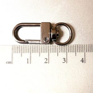Premium Silver Swivel Lobster Clasp, Metal Keychain Hook, Lanyard Snap High Quality Hardware Finding for Jewelry, Bag, DIY Craft Supplies Bild 3