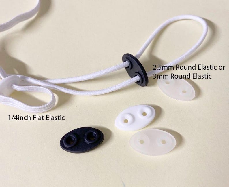 Plastic Cord Locks 11 Styles - Single & Double Hole Spring Toggles, Cylinder Barrel Oval Cube Fasteners for Drawstrings, Face Masks, Hoodies image 16