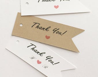 50 pcs Custom Thank you Gift Favor Tag for Wedding, Shower