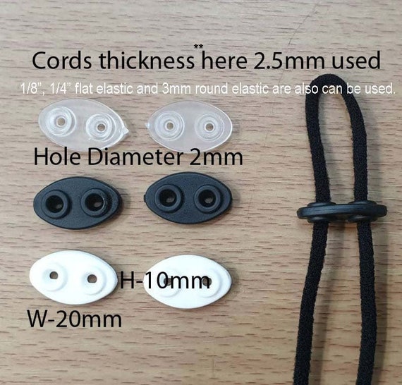Cord Lock Plastic Cord Locks for Drawstrings Rope Lock Double Hole Spring  Stop T