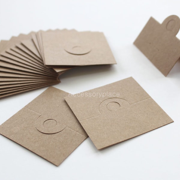 50 pcs of Blank(No Printed) Design Brown Kraft  Paper Card  for Accessories and Jewelry for DIY