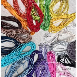 Orange Premium 1.8mm Satin Elastic - 20+ Colors - Bookbinding, Masks, Hair Accessories & DIY Jewelry, Stationery