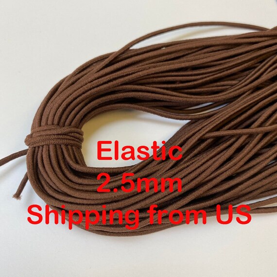 Fast Ship Round 2.5mm Elastic Cord in Green Suitable for Hair Tie