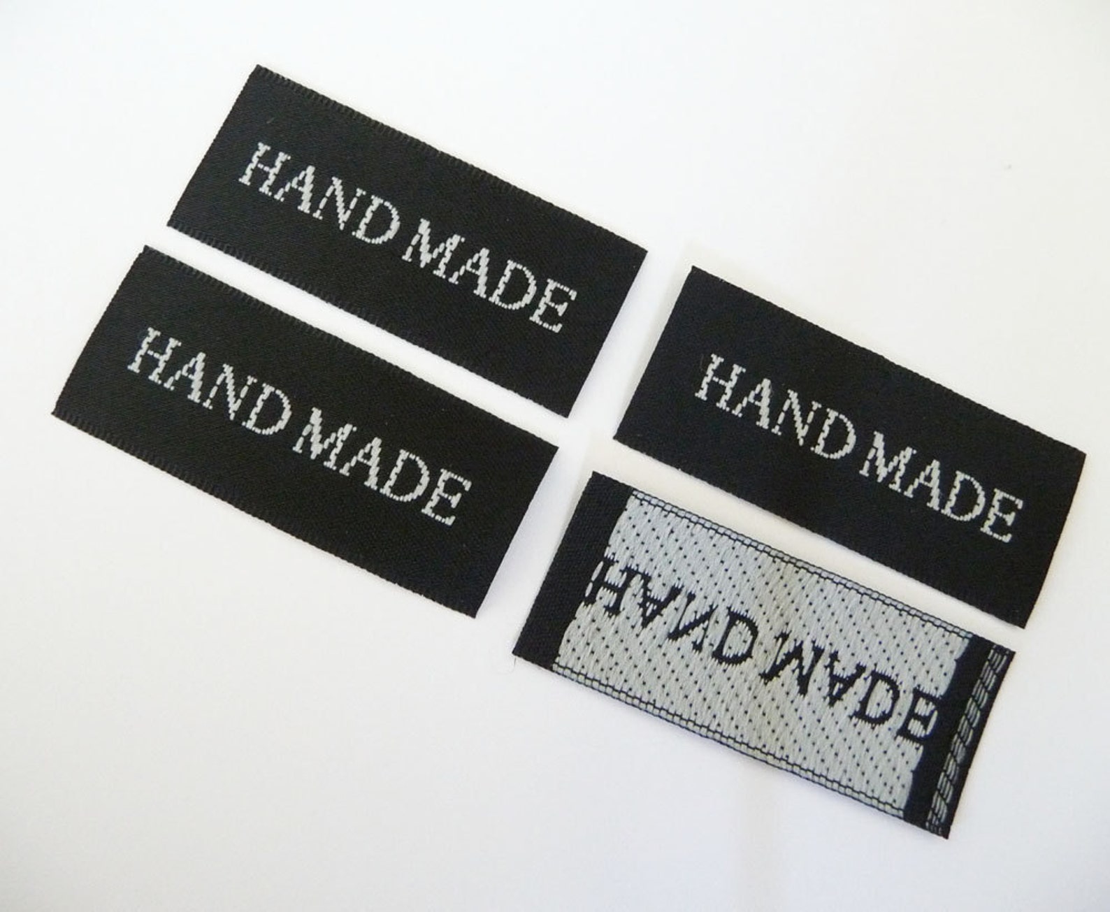 40mm X 13mm Hand Made Woven Label in Black for Accessories - Etsy