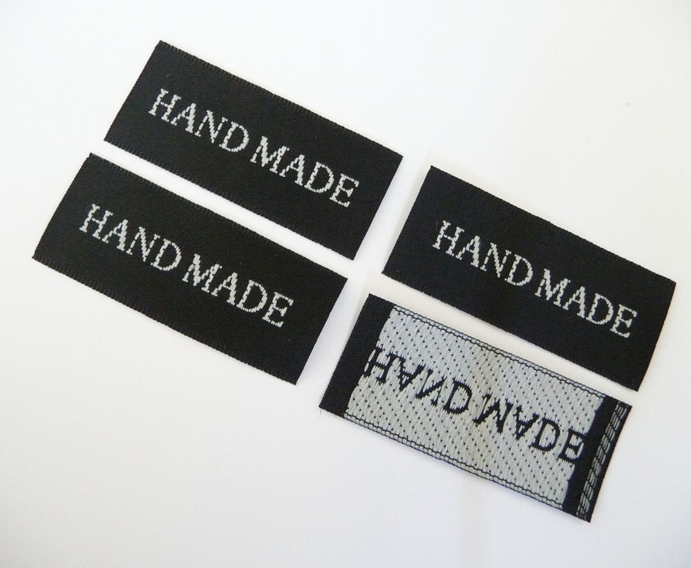 40mm X 13mm Hand made Woven Label in Black for Accessories | Etsy