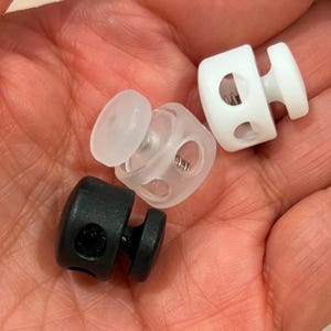 Plastic Double Hole Cord Locks - Dual Hole Spring Toggles for Drawstrings, 2 Hole String Stopper Fastener for Shoelaces, Hoodies, Backpacks