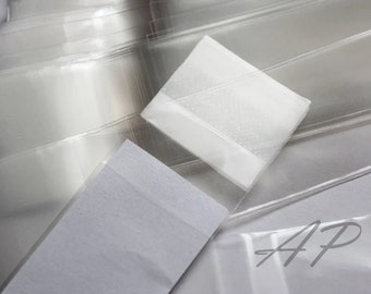 Clear Self Sealing Cello Poly Bag Envelope 1 3/16 X 6 3/8" (30mm X 160mm) and 1 5/8(flap)