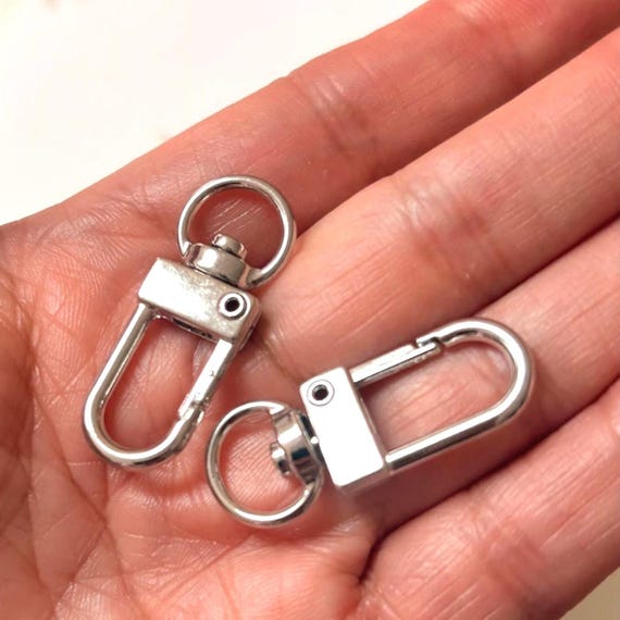 Premium Silver Swivel Lobster Clasp, Metal Keychain Hook, Lanyard Snap  High Quality Hardware Finding for Jewelry, Bag, DIY Craft Supplies