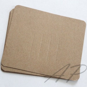 25pcs  pcs of Blank Hair Clip Display Card in Brown Kraft Paper for Accessory and Jewelry for DIY(NO Hanging Hole on top)