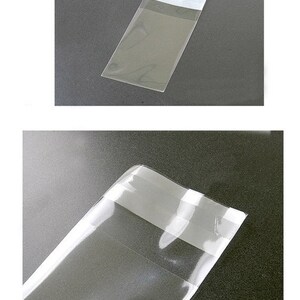 100pcs Printed Hearts Crystal Clear Resealable Cello Poly Bag Envelope 2 3/8 X 3 1/4 and1 5/8flap60mmX80mm and 40mm image 4