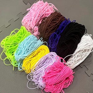 Elastic Sampler Pack 10 colors 10 yards  2.5 mm , for face mask making
