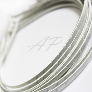 5pcs..3mm Satin Ribbon Wrapped Metal(Steel) Headbands in Cream(Ivory) for Wedding and any occasions.