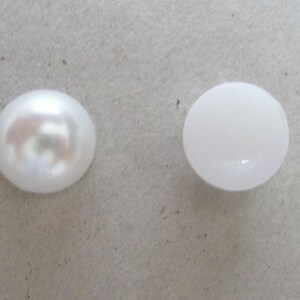 Wholesale Lot..Set of 100pcs 6mm White Half Faux Pearl..Flatback.. for scrapbooking, clothing, accessories and jewelry image 2