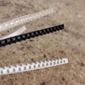 Rubber Teeth Grips for 5mm Metal Headbands - Non-Slip Adhesive Comb Inserts Soft Silicone Peel Stick Strips Headbands & DIY Hair Accessories image 3