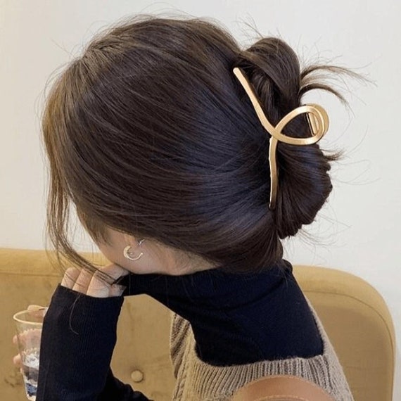 Twisted French Knot Hair Claw for Updo Hair Style for Thin or - Etsy Twisted French Knot Hair Claw for Updo Hair Style for Thin or - Etsy