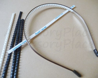 Embouts en caoutchouc pour bandeaux en métal de 5 mm - Embouts de peigne adhésifs antidérapants Bandes en silicone souple Bandeaux et accessoires pour cheveux DIY