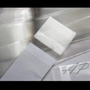 1.6 Mil Thick Clear Cello Bag -  30 x 160mm - 60 X 200mm - Long Self Sealing Poly Bag for Pen, Jewelry, Bookmark -  Clear Resealable