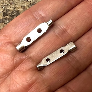 50 pcs Bar Pin Back(Pinback) in 20mm for Corsage, Cameo, Cabochon, Brooch, Bow and Button etc..